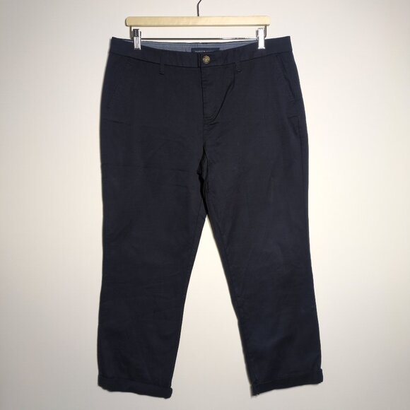Tommy Hilfiger Pants - Tommy Hilfiger Hampton Navy Chino 14 Womens Pants Straight Business Corporate